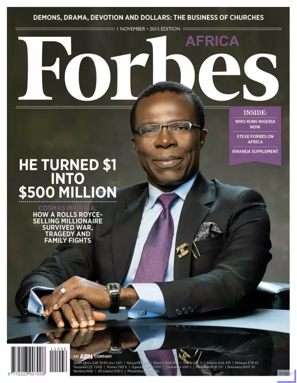 Photo: Nigerian Billionaire, Cosmas Maduka Covers Forbes Magazine